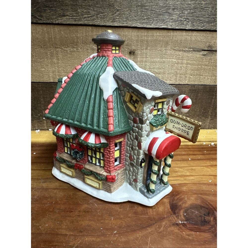 VINTAGE 1999 St. Nicholas Square Village "The Gum-Drop Shoppe" In Box